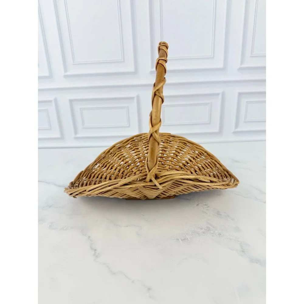 VTG Woven Wicker Petite Garden Gathering Basket 9